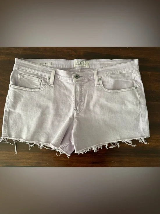 Lucky Brand The Cut Off Denim Shorts -Sz 14 -Lavender Purple - Picture 10 of 14